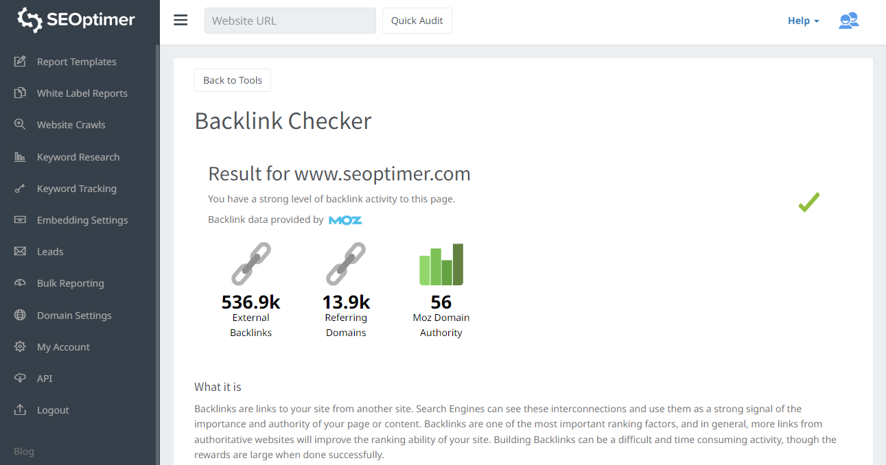 tjek backlinks